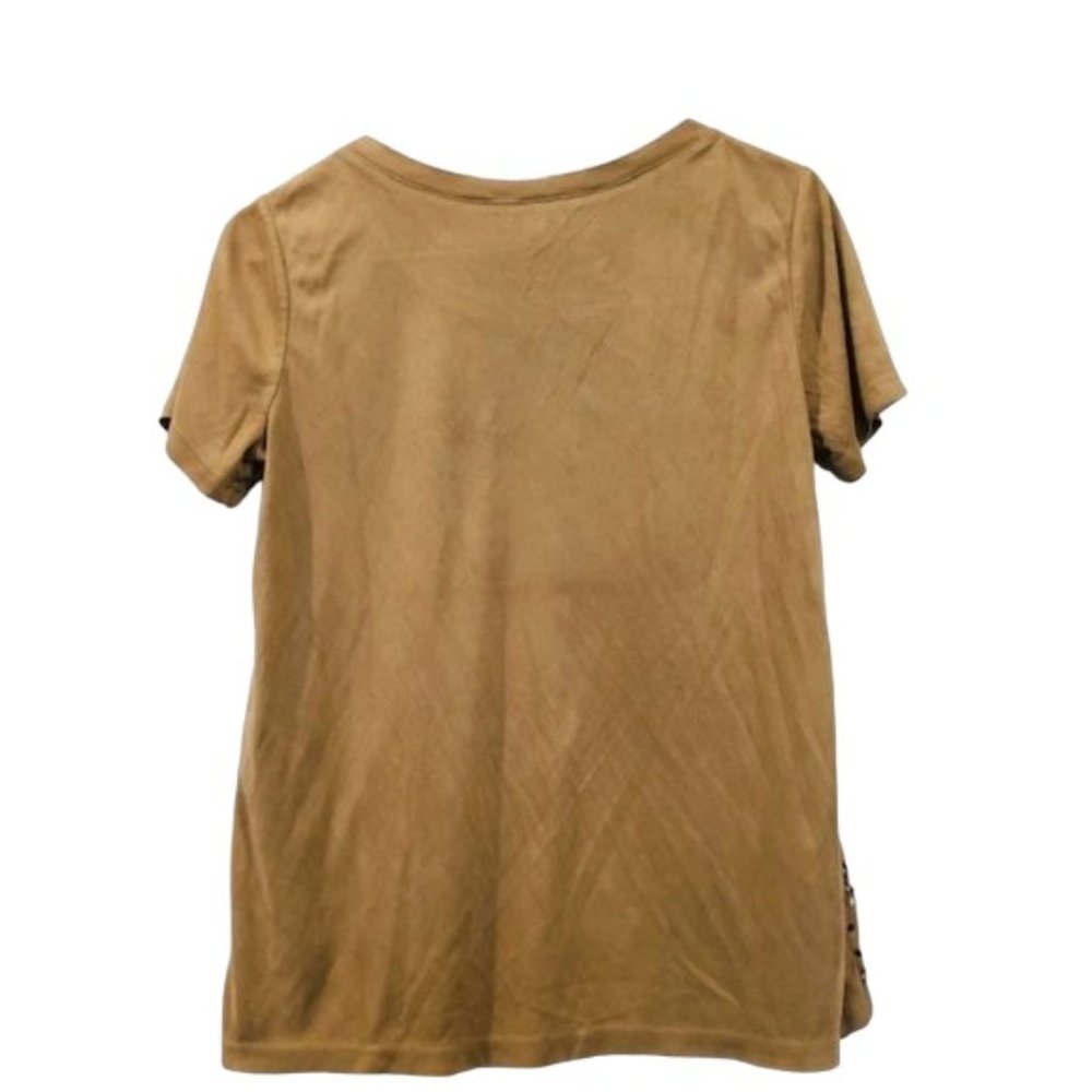 Faux Suede Ladies Cut Out Top - S - Picture 3 of 7